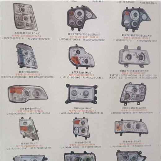 Accesorios de carrocería para vehículos pesados, faros para la serie de automóviles Sinotruk Shandeka